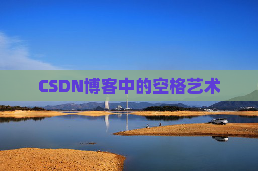 CSDN博客中的空格艺术